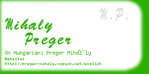 mihaly preger business card